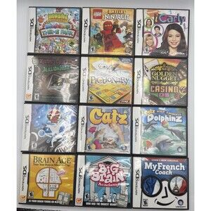 Nintendo DS 12 Game lot CIB Complete w Manuals LEGO Ninjago iCarly Moshi Petz